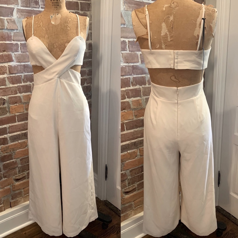 Joelle Ivory Cross Back Jumpsuit